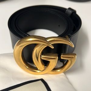 Excellent Used Condition Gucci GG Belt Black - sz 90 (Medium)